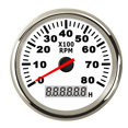thumbnail image 3 of 85mm Marine Tachometer 3000 4000 6000 RPM Tacho Meter Gauge Red Backlight With LCD Hour Meter For Car Boat Truck Auto 12V/24V ,Wide Applicability, 3 of 7