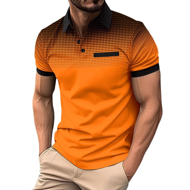 Male Spring and Summer Mens T Shirt Breathable Short Sleeve T Maternity T Shirts Shirt Solid Color Button Pocket T Shirts for Men Lapel Pocket Bottoming Shirt