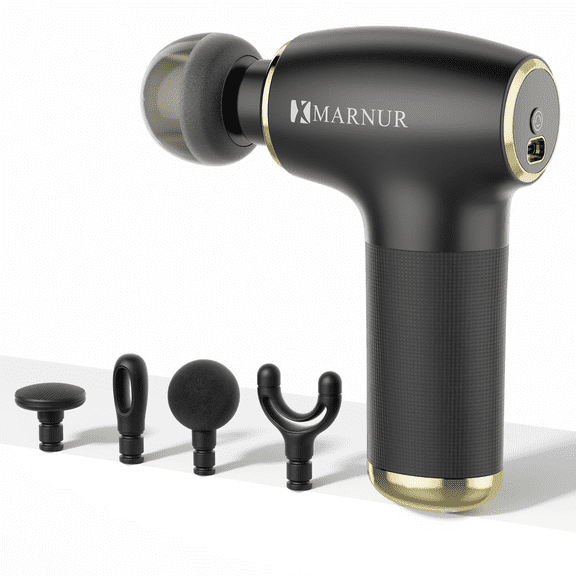 Mini Massage Gun with Brushless Motor Portable Handheld Deep Tissue Massager, Light & Palm-Size & Quiet, Black