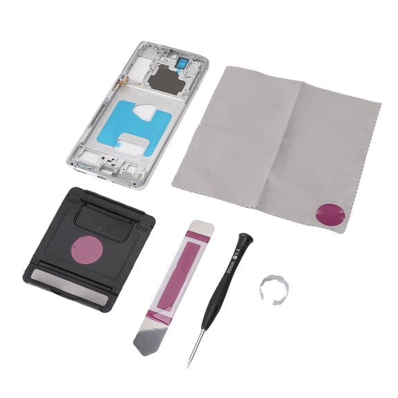Cadre Central en Métal pour S21 Plus Kit de Réparation de Cadre Craquelé avec Outils Tournevis, Pince, Support