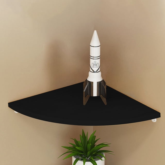 Floating Corner Shelf | Wooden Wall Mounted Storage Rack for Bedroom, Bathroom, Kitchen | 15x15cm Display Shelf for Books, Plants & Decor