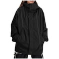 thumbnail image 1 of Timegard Womens Plus Size Tops Zipper Lightweight Windproof Hiking Outdoor Rain Jacket with Pockets, 1 of 9