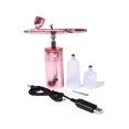 thumbnail image 2 of Mini Airbrush Compressor Universal Rechargeable Nail Art Airbrush Set with Long Decor Tattooing Small Pump Design Paint Spray Tool Painting Fitting Pink, 2 of 7