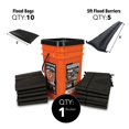 thumbnail image 2 of Quick Dam Grab & Go Flood Kit includes 5- 5ft Flood Barriers & 10- 2ft Flood Bags in Bucket, 2 of 5
