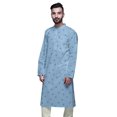 thumbnail image 4 of Atasi Kurta Imprimé pour Hommes Col Mandarin Popeline de Coton Kurta Chemise Décontractée, 4 of 7
