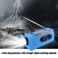 thumbnail image 2 of Hand Crank Radio With 2000 mAh Emergency Power Bank, AM/FM/NOAA Weather Band, Built-in Flashlight, Alarm, and USB Charging, 2 of 7