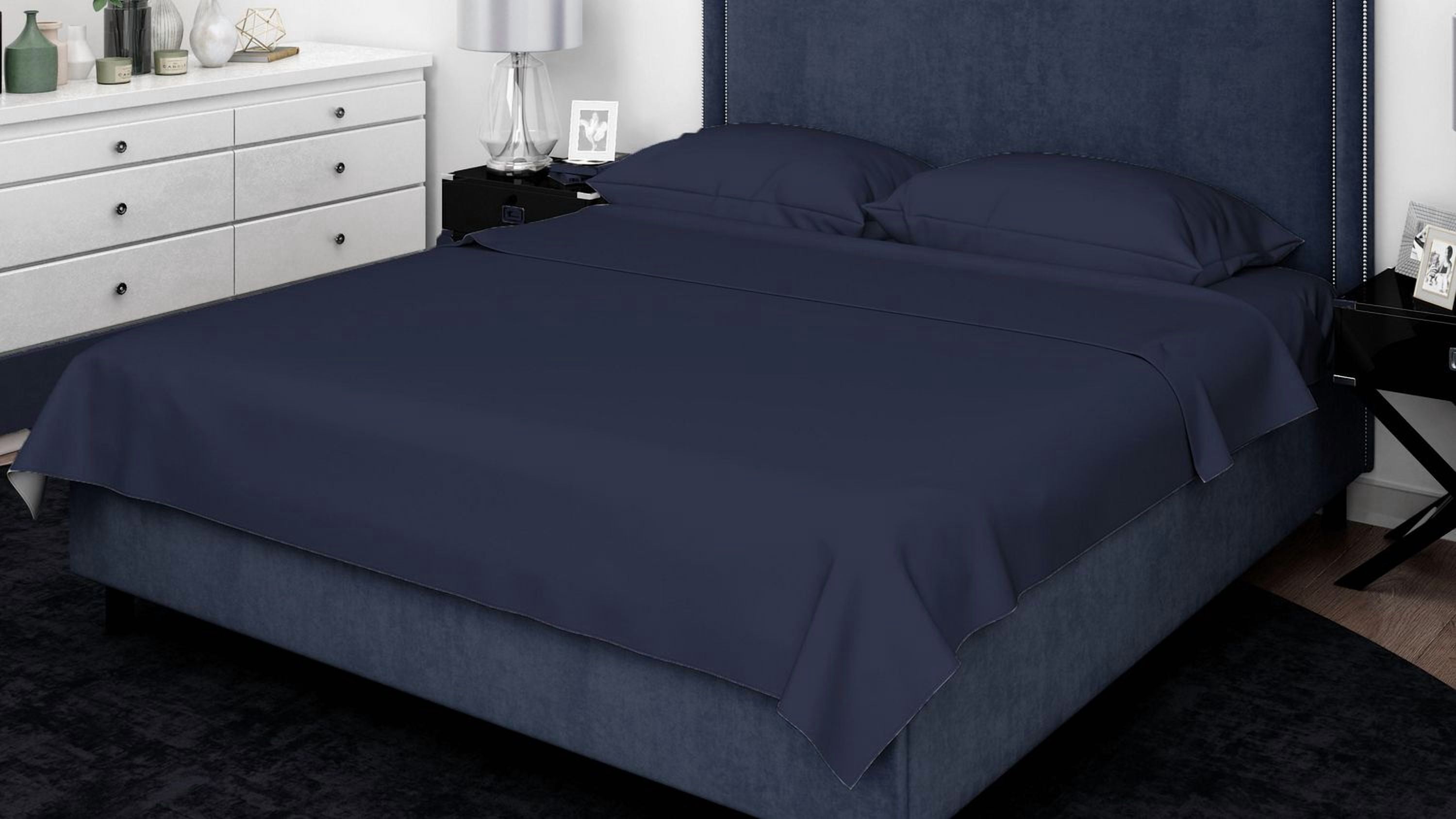 Ensembles de draps en coton peigné 500 fils Johnson Home