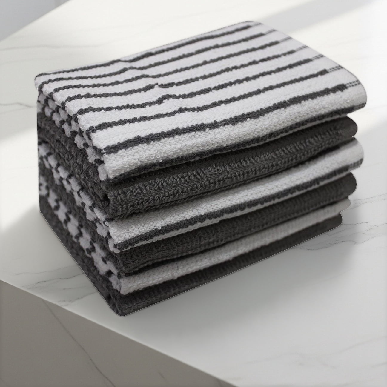 Lot de 6 torchons à vaisselle Hometrends Bar Mop, gris