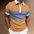 thumbnail image 4 of BOBOGOJP Polo Homme Ajusté T-Shirts Polo de Golf Mode Imprimé (Orange,TTG), 4 of 5