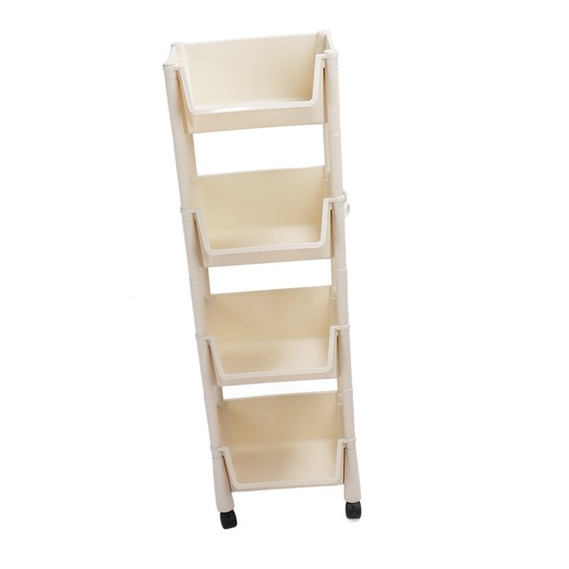 3 Tier Slim Storage Cart, Rolling Utility Cart With Wheels, Bathroom, Kitchen, Laundry Room Organizer White