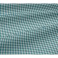 thumbnail image 5 of oneOone Viscose Jersey Turquoise Blue Fabric Check Check Sewing Material Print Fabric By The Meter 60 Inch Wide, 5 of 5