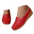 thumbnail image 1 of Dakaela Womens Mules Casual Slip on Loafers Round Toe Low Wedge Work Shoes Backless Walking Slides, 1 of 8