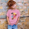 thumbnail image 2 of FhsagQ le 7 Juillet Garçon et Fille Mode Décontractée Imprimé Col Rond Ample Manche Courte T-Shirt Haut Petite Fille le 7 Juillet T-Shirts Taille 9/10 Pâques Filles T-Shirts d'Été Taille 6/7 8-9 Ans, 2 of 3