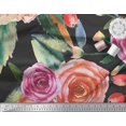 thumbnail image 2 of Soimoi polyester Crepe Fabric Leaves & Rose Flower Print Fabric by Yard 52 Inch Wide, 2 of 3