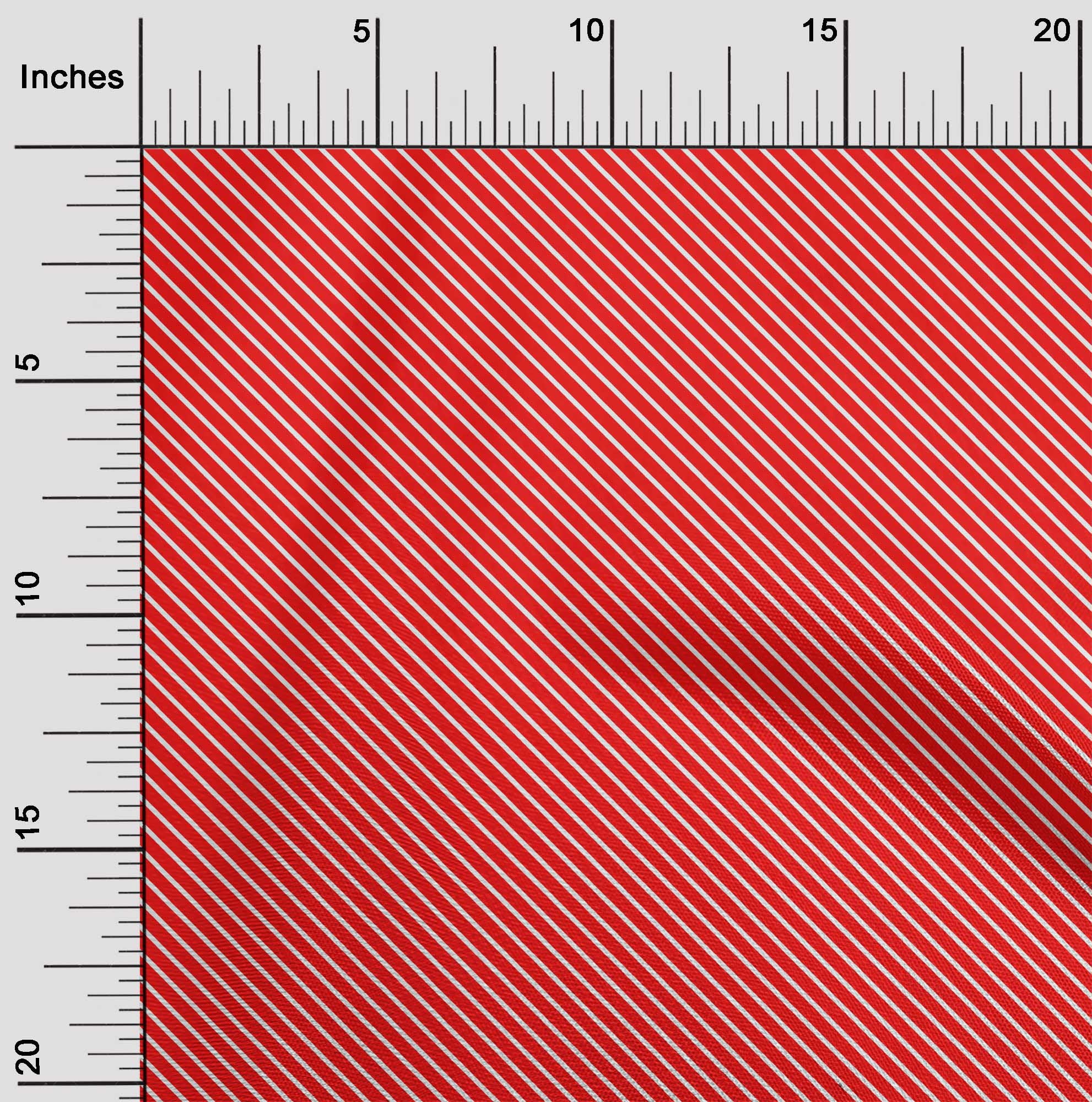 oneOone Georgette Viscose Tissu Rouge Pastel Rayures Matière de Robe Tissu Imprimé Tissu au Mètre 42 Pouces de Large