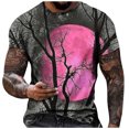 thumbnail image 2 of Styesk T-Shirts pour Homme Décontractés Mode Col Rond Chandail Imprimé T-Shirt Manches Courtes Hauts, 2 of 5