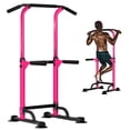 thumbnail image 1 of SOGES Height Adjustable Power Tower Dip Stands Pull up Bar Strength Training for Home Gym, Pink, 1 of 8