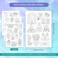 thumbnail image 2 of HLONK 4 Sheets 16Pcs Wedding Dress Water Soluble Hand Sewing Stabilizers for Fabric 11.6x8.2 Inch Embroidery Stitch Practice Embroidery Patterns Transfers for Embroidery Beginners Lovers, 2 of 7