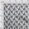 thumbnail image 2 of oneOone Cotton Cambric Light Gray Fabric Rooster Cock Sewing Craft Projects Fabric Prints By Yard 56 Inch Wide-PG, 2 of 4