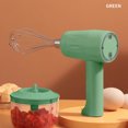 thumbnail image 1 of Iumwxz hand mixer Two-in- Wireless Cooking Machine Small USB Charging Hand-held Beater Garlic Minced Meat Auxiliary Food kitchen tools Green Plastic Rollbacks on Essentials, 1 of 3