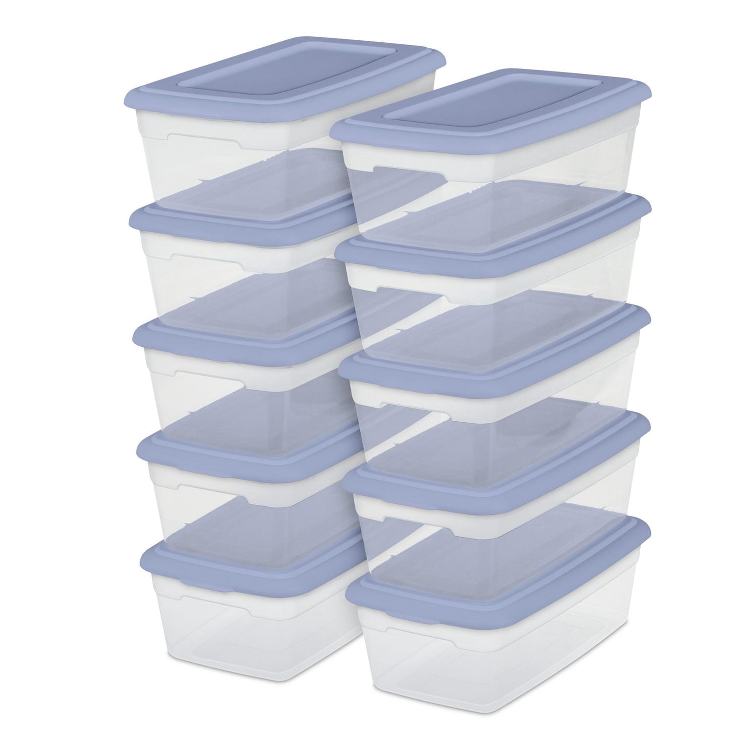 Sterilite Ensemble de (10) Boîtes 5.7L-Bleu