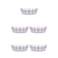 thumbnail image 3 of ZheElen Alloy Durable And Non-deforming Rhinestone For Wedding Or Cosplay Family Wedding Hair Crown Silver + pink 5Set, 3 of 6