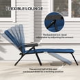 thumbnail image 4 of Outsunny Folding Lounge Chair w/ Cushion, Adjustable Back, Blue, 4 of 10