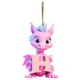 thumbnail image 2 of Fridja Personalized Dinosaur Christmas Ornament 26 Letters Hanging Pendant Ornaments 2024 Plastic Initial Monogram Xmas Tree Decorations with Hanging Rope Unique Customized Fun Gift for Kids, 2 of 3