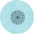 thumbnail image 1 of Ahgly Company Tapis de Zone Carré Électrique Bleu Lavable en Machine, 3 Pieds Carré, 1 of 7