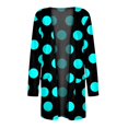 thumbnail image 4 of PMUYBHF Cardigan Surdimensionné pour Femme pour Femmes Court Cardigan Décontracté Imprimé pour Femmes Manteau TG Bleu, 4 of 5