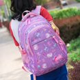 thumbnail image 4 of Student Backpack Bow Print Waterproof Smooth Zipper Bookbag Handbag Pencil Bag for Primary School Students, 4 of 10