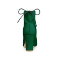 thumbnail image 4 of Unique Bargains Women's Pull on Drawstring Block Heel Ankle Boots Green (Size 9), 4 of 8