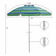 thumbnail image 3 of Costway Parasol de Plage pour Patio 6,5 Pi Pare-Soleil Inclinable avec Sac de Transport Turquoise, 3 of 10