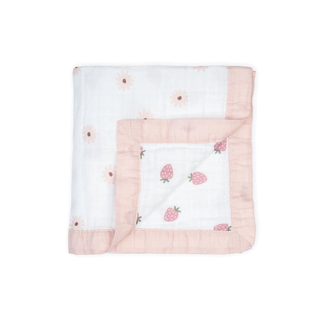 Lulujo - Infant, Baby, Infant - Reversible Cotton Muslin 3Ply Blanket