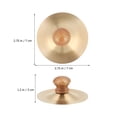 thumbnail image 2 of EXHUMKY 1 Pair Hand Held Cymbals Golden Finger Cymbals for Rhythm Development in Children and Beginners, 2 of 7