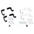 thumbnail image 4 of Becaristey 2 Pairs Acrylic Baseball Bat Holder Horizontal Softball Bats Storage Rack Hanger Home Collection Bracket Supplies Clear 1Set, 4 of 6