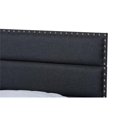 thumbnail image 4 of Baxton Studio Lit Grand Size en Tissu Gris Foncé Rembourré, 4 of 10