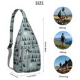 thumbnail image 3 of Polar Bear Sling Backpack - Winter-Themed Artistic Bear Pattern, Multi-Functional Anti-Theft Pack for Outdoor Adventures & Hiking, 3 of 4