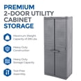 thumbnail image 3 of Gracious Living MaxIt Premium 2-Door Utility Cabinet w/ Adjustable Metal Shelves, 3 of 11