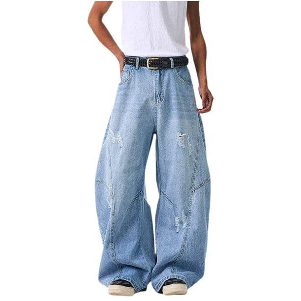 Men's Baggy Jeans Y2k Hip Hop Denim Pants Vintage Jeans Loose Fit