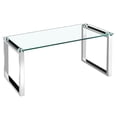 thumbnail image 4 of Gyna Large Coffee Table – Elegant Glass Top with Shiny Chrome Legs, Modern Design, 4 of 5