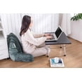 thumbnail image 2 of Reading Pillow Bed Rest with Shredded Memory Foam, Velvet Back Pillow Sitting Up Support Cushion for Reading, Watching and Relaxing, 2 of 8