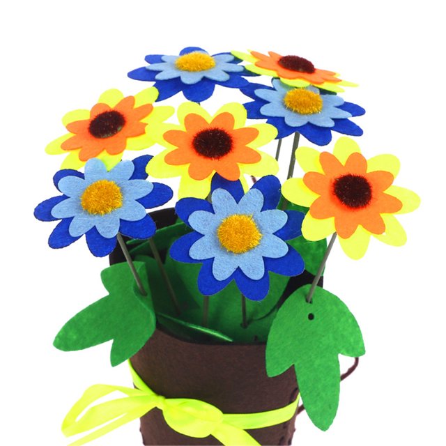 Vaidha Potted Bouquet Fabric kit Non-woven Cloth DIY Sewing