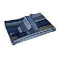 thumbnail image 1 of Alpaca Land, Handmade Ecuadorean Alpaca Wool Blankets/Throws (Dark Blue Stripe), 1 of 4