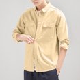 thumbnail image 4 of Pisexur Windbreaker Jacket Mode Men's Couleur Unie Manches Longues Sans Capuche Décontracté Extérieur Jackets Randonnée Jackets Fall Jackets for Men, 4 of 9