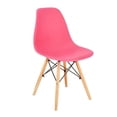 thumbnail image 1 of Pink Eiffel Chair With Natural Wood Legs, Chair ideal for Dining Room, Kitchen, Living Room., 1 of 3