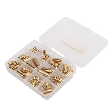 Fishing Sinkers Kit, Portable Brass Fishing Tackle Sinkers Polished 46pcs Texas Rig For Saltwater Fishing For Freshwater Fishing