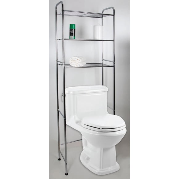 Era, Rangement et économiseur d'espace au-dessus des toilettes Nautical, chrome, 25 x 68.70po.
