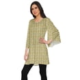 thumbnail image 2 of Moomaya Kurtis Courtes en Poly-Crêpe pour Femmes, Robe à Manches Kimono Imprimée, Haut Indien, 2 of 5