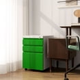 thumbnail image 2 of Vinsetto 3 Drawer Filing Cabinet Steel File Cabinet with Lock and Wheels, 2 of 10
